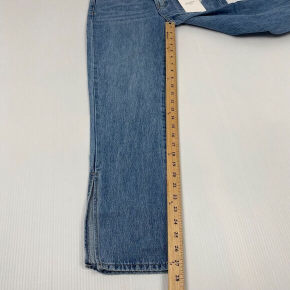 HIDDEN women’s Medium Wash The Tracey Side Slit Clean Straight Jeans size 25 NEW - Picture 8 of 15